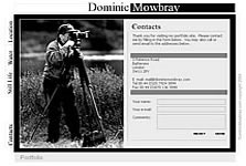 Screenshot of Dominic Mowbray Site